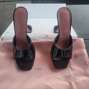 AMINA MUADDI Lupita patent leather mules  size 36 & 35